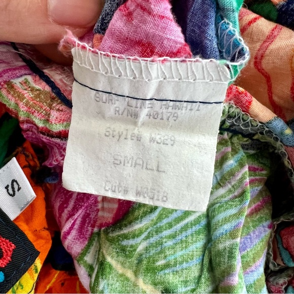 Jams World 100% Rayon Hattie Tiered Floral Mini Dress Hawaiian Surf Line Small - Picture 5 of 8